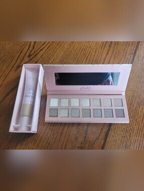 Laura Gellar Pink Neutral Eyeshadow Palette with Tinted SPF Moisturizer